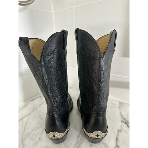Durango men’s DB500 black leather western boots 10 D main image 9